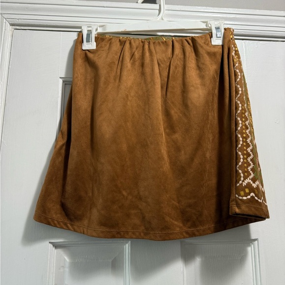Amy Byer Brown Floral Embroidered Skirt - Picture 2 of 4